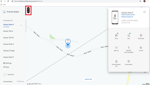 find my mobile samsung app